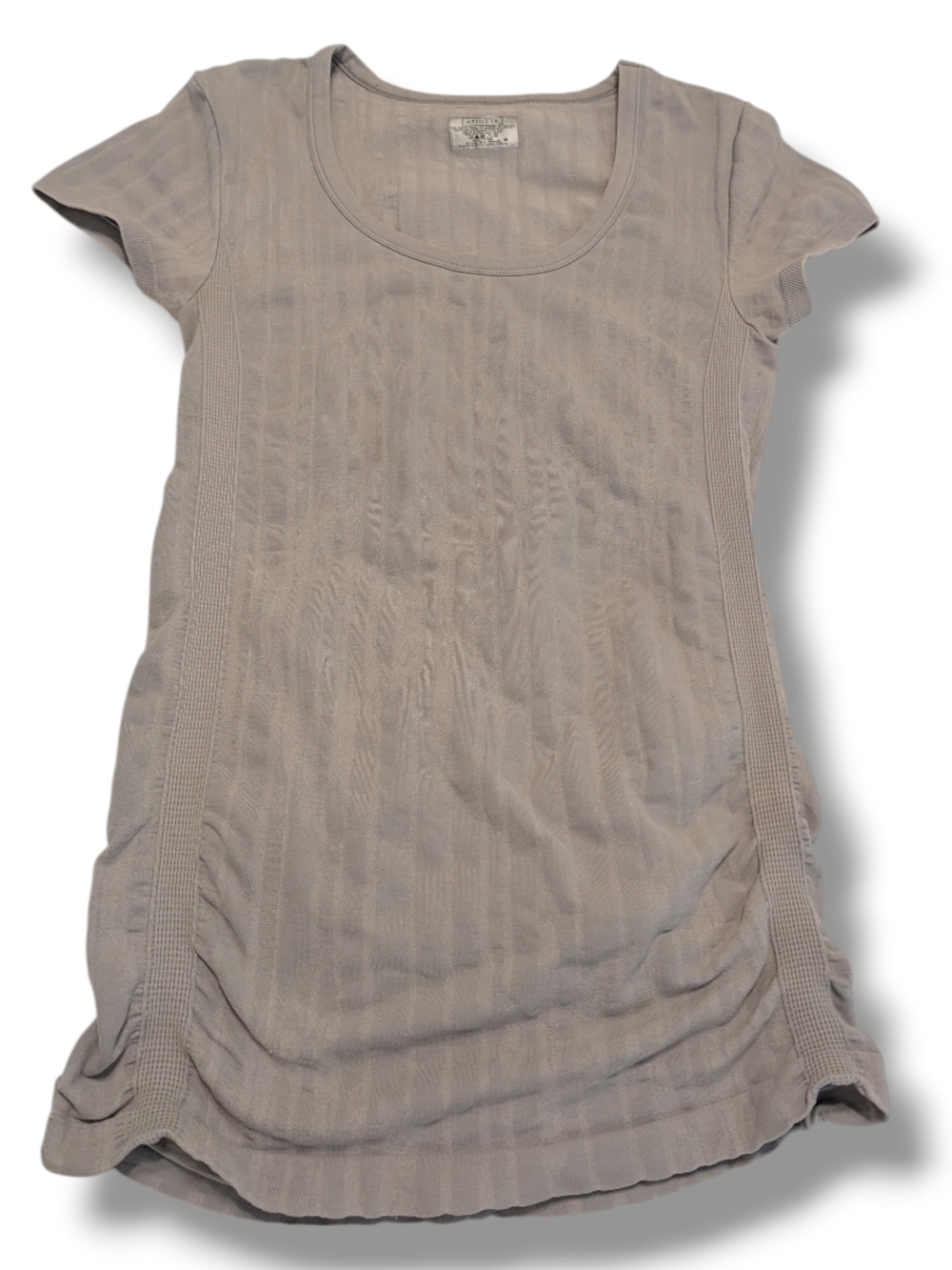 Athleta Scoop Neck Short Sleeve Top - Light Taupe